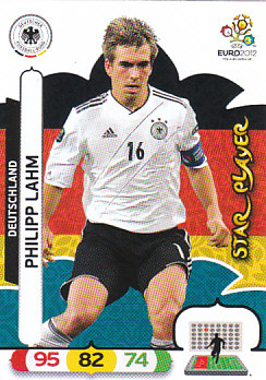 Philipp Lahm Germany Panini UEFA EURO 2012 Star Player #28